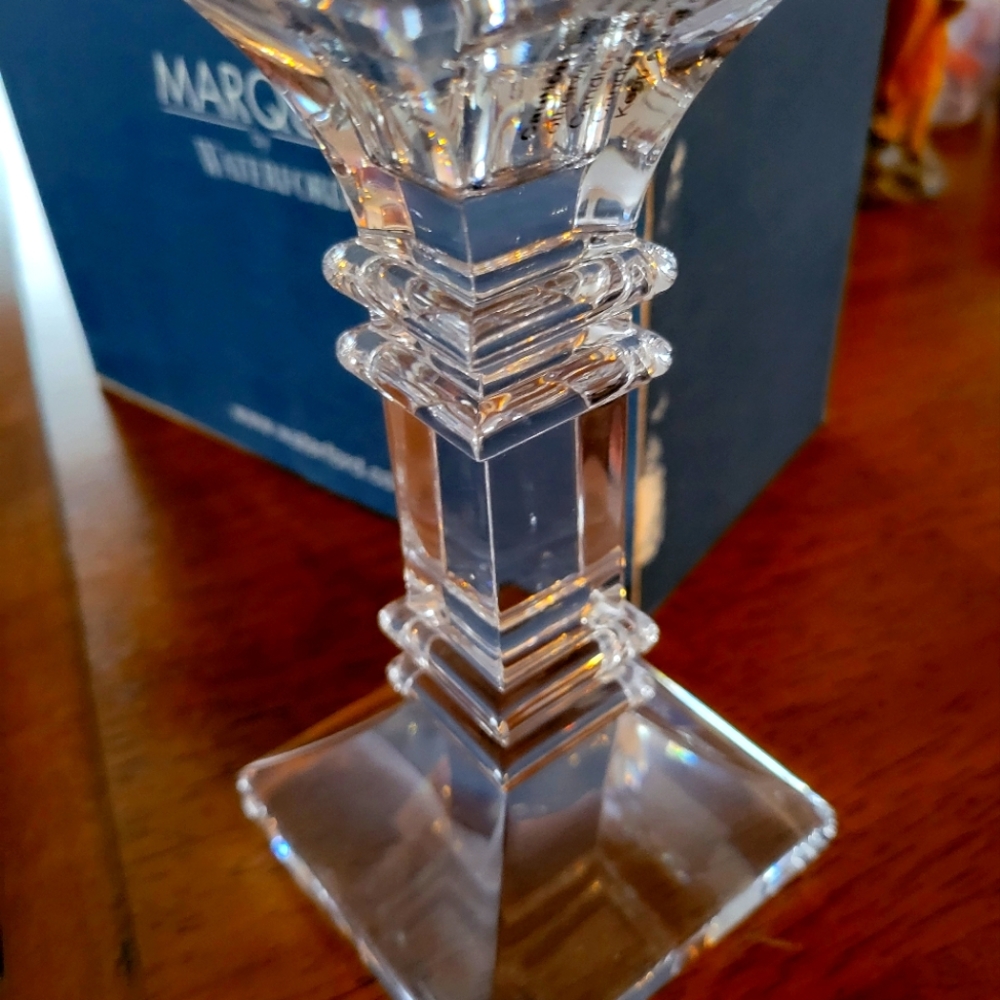 Waterford Crystal Marquis Treviso 6" Candlestick Pair.